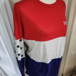Victoria Secret PINK Merica Red White Blue Longsleeve XS